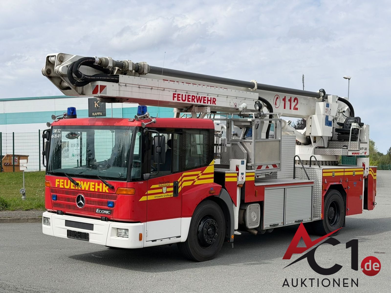 MB Econic 1828 So.KFZ Feuerwehr Gelenkmast /Teleskopmast WUMAG WTF 320